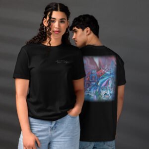 abstract cubism art t shirt: bella + canvas unisex graphic tee